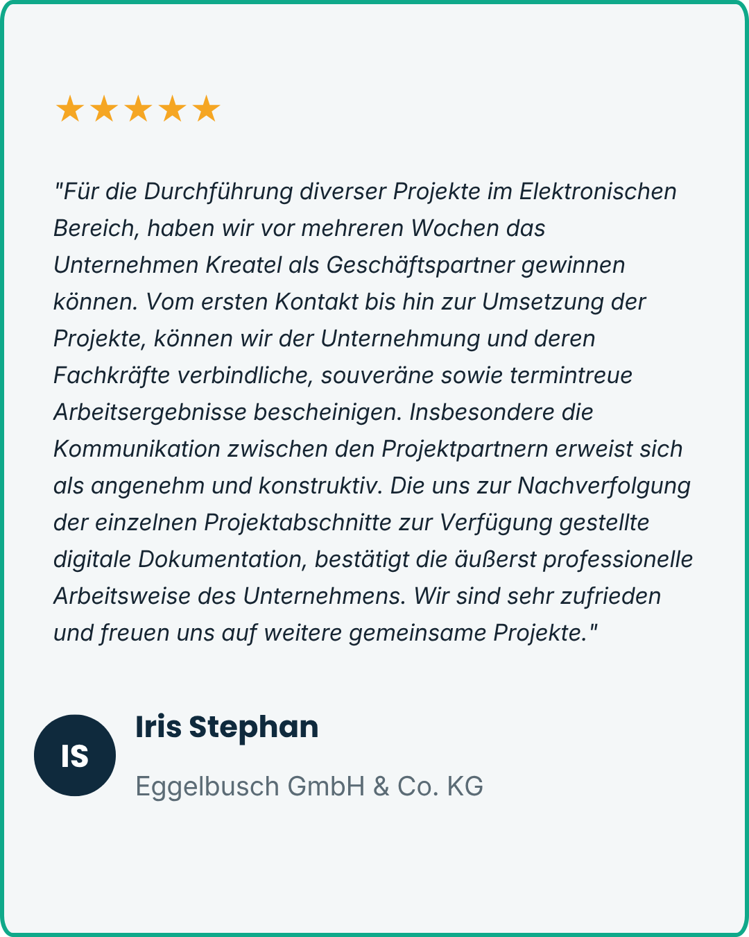 Für die Durchführung diverser Projekte im Elektronischen Bereich, haben wir vor mehreren Wochen das Unternehmen Kreatel als Geschäftspartner gewinnen können. Vom ersten Kontakt bis hin zur Umsetzu (1)