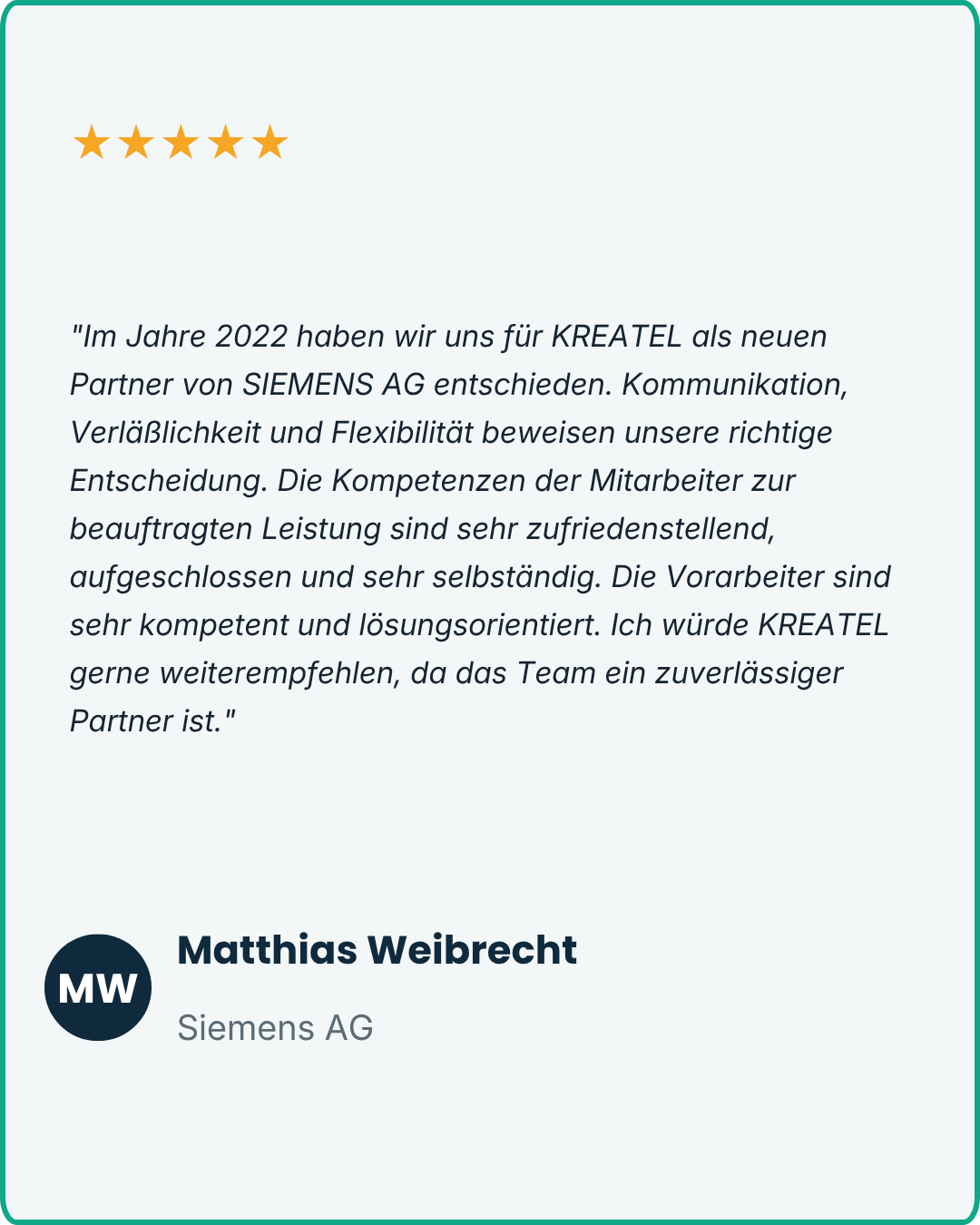 Für die Durchführung diverser Projekte im Elektronischen Bereich, haben wir vor mehreren Wochen das Unternehmen Kreatel als Geschäftspartner gewinnen können. Vom ersten Kontakt bis hin zur Umsetzu